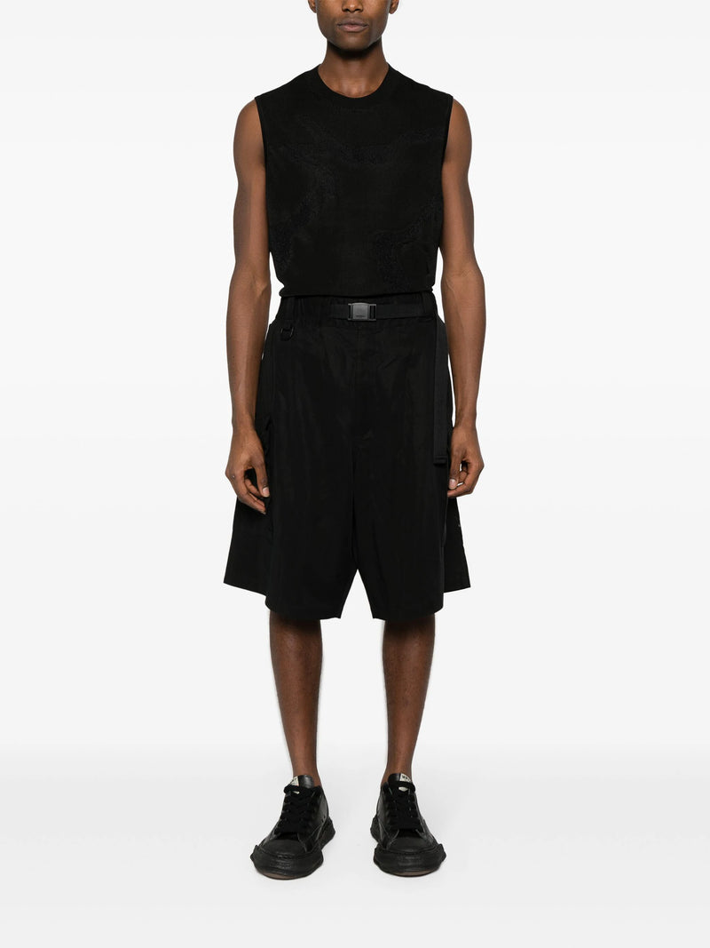 Y-3 shorts - Wash Twill Cuffed Shorts black