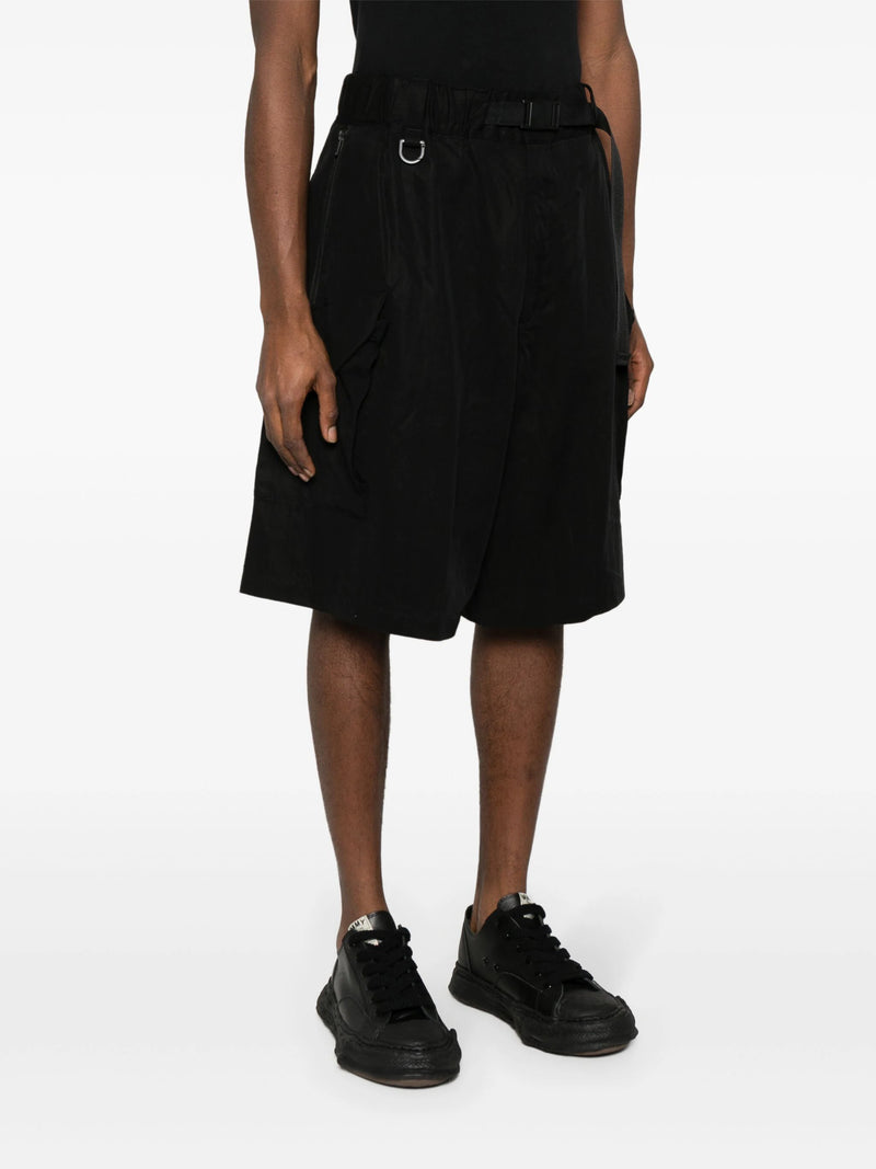 Y-3 shorts - Wash Twill Cuffed Shorts black