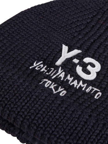 Women's Y-3 Knit Beanie – Black-[-Y-3-3
