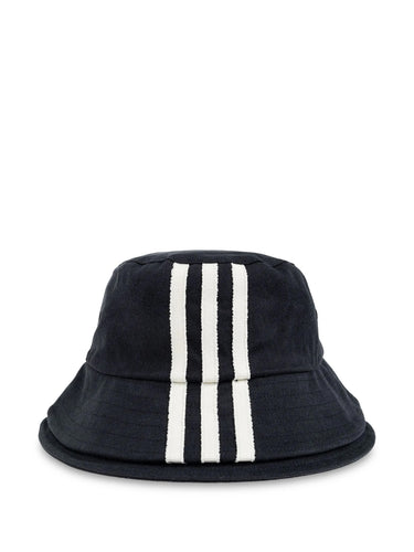 Y-3 3-Stripes Bucket Hat in Black