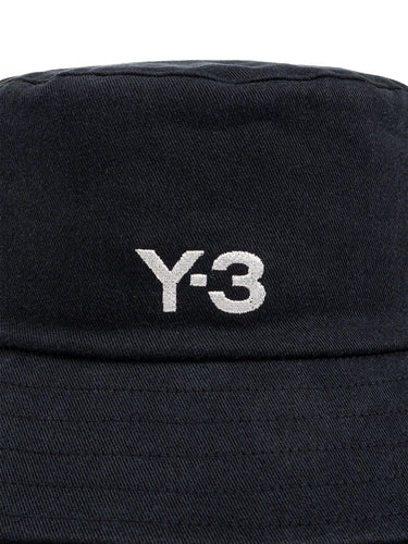 Y-3 3-Stripes Bucket Hat in Black