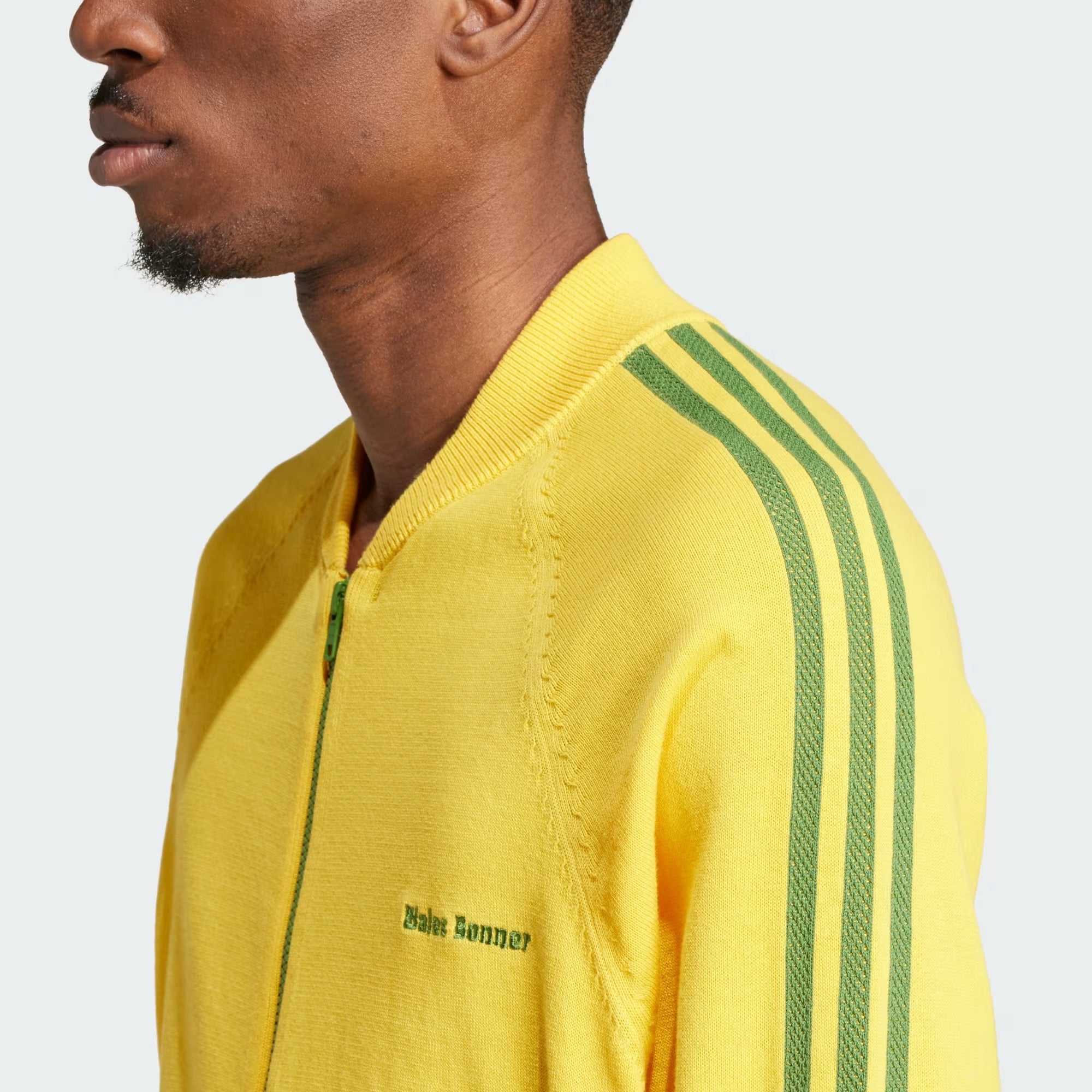 adidas Originals Wales Bonner - knit track top is yellow and green - 6
