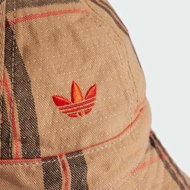 adidas Original Wales Bonner - reversible hat in beige checks - 3