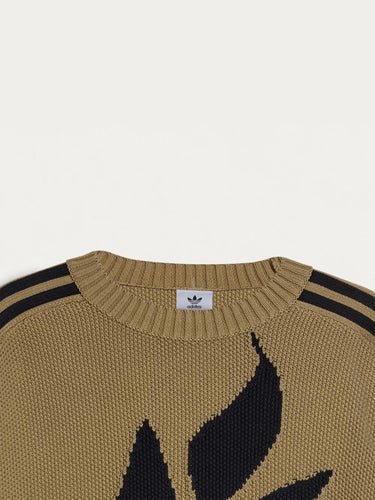 Knit Crew Neck Sweatshirt in Brown from adidas x Song For The Mute