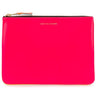 Comme des Garcons Wallet - super fluo wallet in pink and yellow - 1