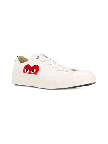 Converse Low 'Chuck Taylor' Sneakers - White-[-Comme des Garçons Play-3