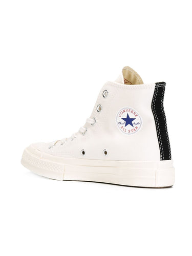 Converse High 'Chuck Taylor' Sneakers - White-[-Comme des Garçons Play-4