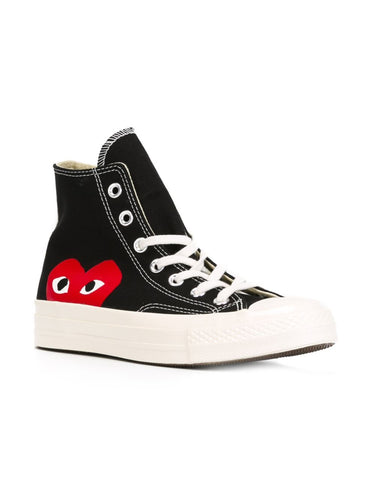 Converse High 'Chuck Taylor' Sneakers - Black-[-Comme des Garçons Play-3