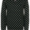 Mens V-Neck Pullover Polka Dot Black Heart - Black-[-Comme des Garçons Play-1