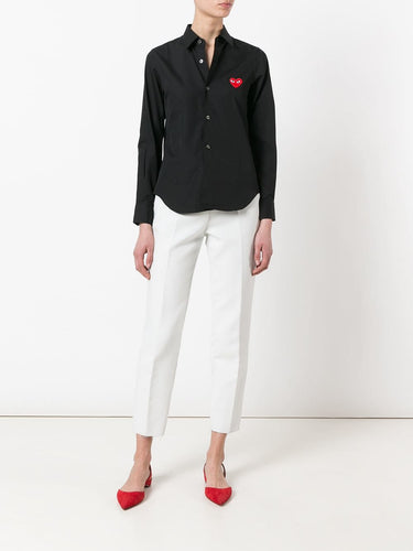 Women's Shirt Red Heart - Black-[-Comme des Garçons Play-3