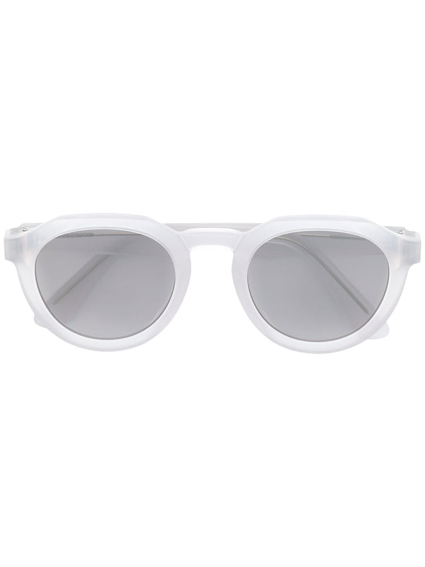 Round Frame Sunglasses Warm Grey