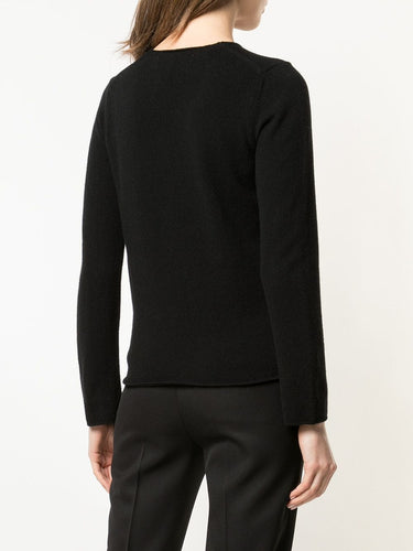 Womens Crewneck Pullover Red Heart - Black-[-Comme des Garçons Play-4