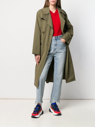 Womens V-Neck Pullover Sleeve Red Heart - Red-[-Comme des Garçons Play-2