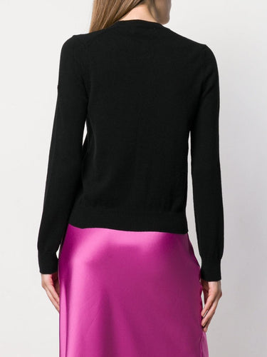 Womens V-Neck Pullover Red Heart - Black-[-Comme des Garçons Play-3