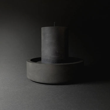 Blackout Candle and Candle Plate-[-Concrete & Wax-2