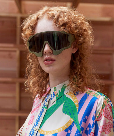 Big Safety Glasses - Olive-[-Henrik Vibskov-2