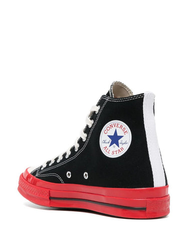 Converse High 'Chuck Taylor' Sneaker Red Sole - Black-[-Comme des Garçons Play-4