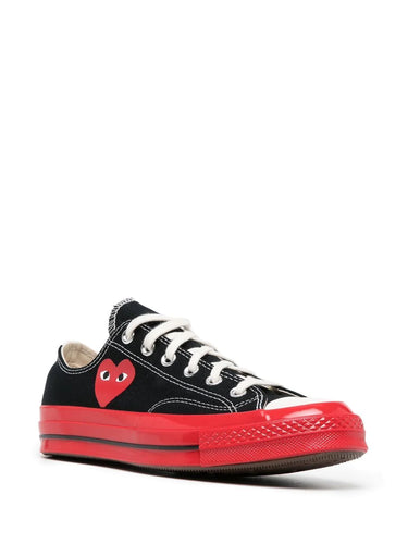 Converse Low 'Chuck Taylor' Sneaker Red Sole - Black-[-Comme des Garçons Play-3