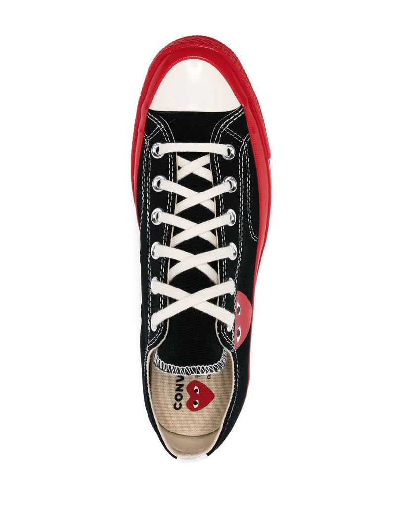 Converse Low 'Chuck Taylor' Sneaker Red Sole - Black