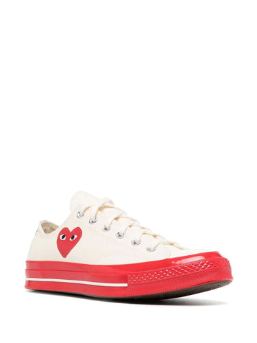 Converse Low 'Chuck Taylor' Sneaker Red Sole - White-[-Comme des Garçons Play-3