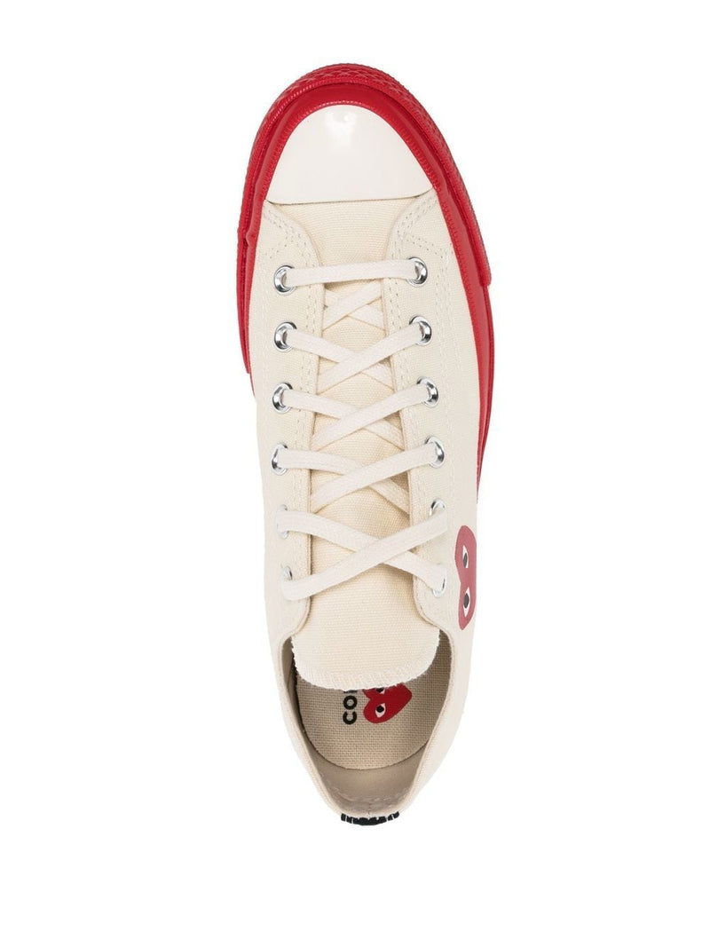 Converse Low 'Chuck Taylor' Sneaker Red Sole - White
