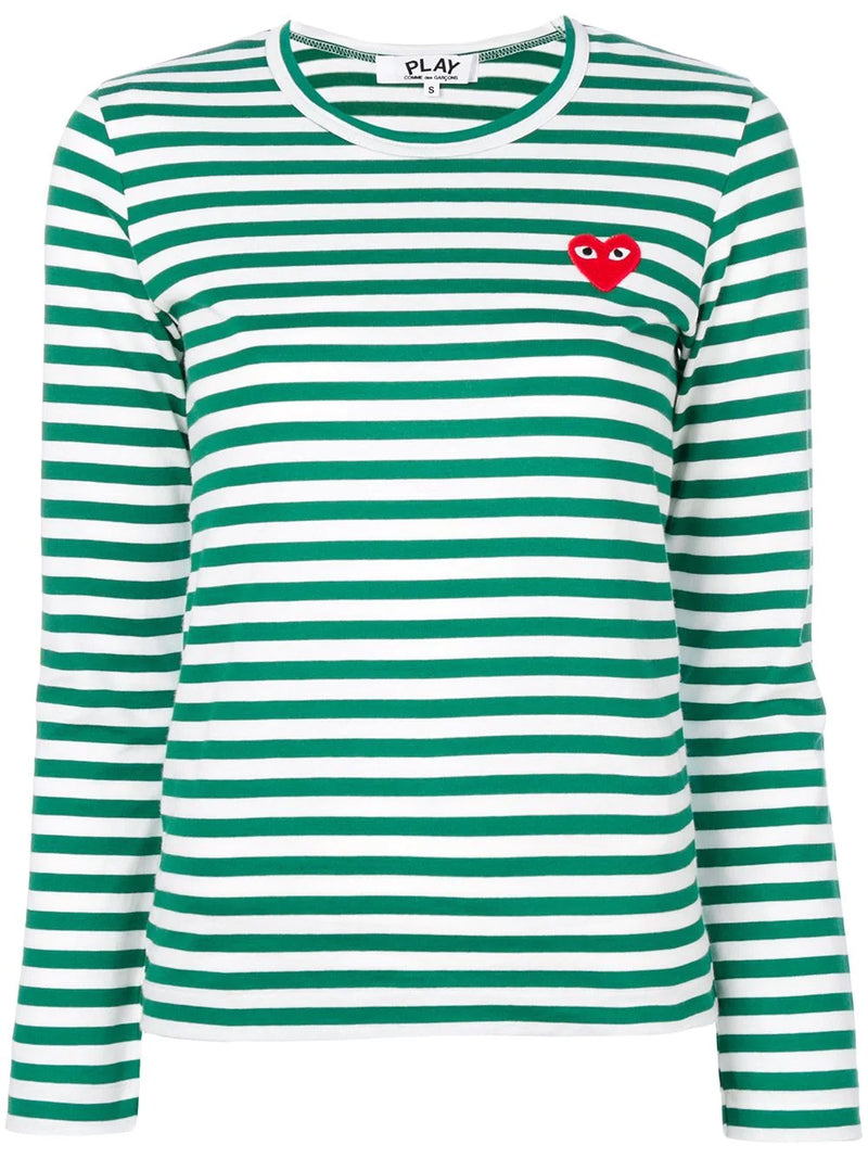 Comme des garcons 2025 play green stripe