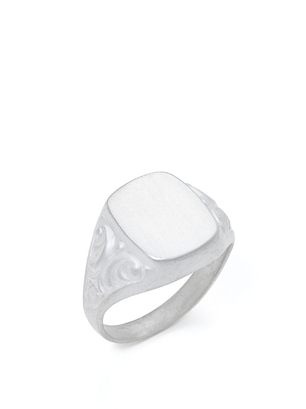 Flora Signet Ring - Sterling Silver