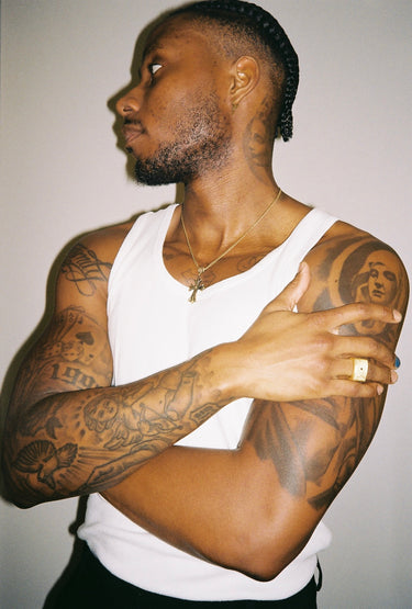 Royal Garden Signet Ring - Gold Plated with Black Diamond-[-Edith Hegedüs-2