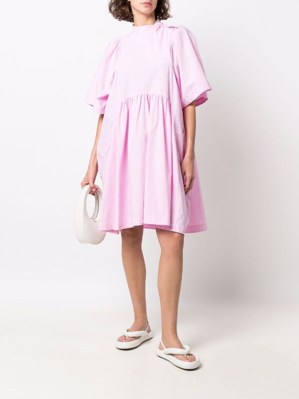 Bowl Dress garment dye - Rose Pink