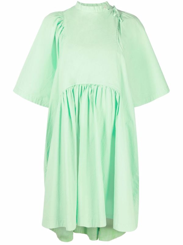 Bowl Dress garment dye - Spring Green