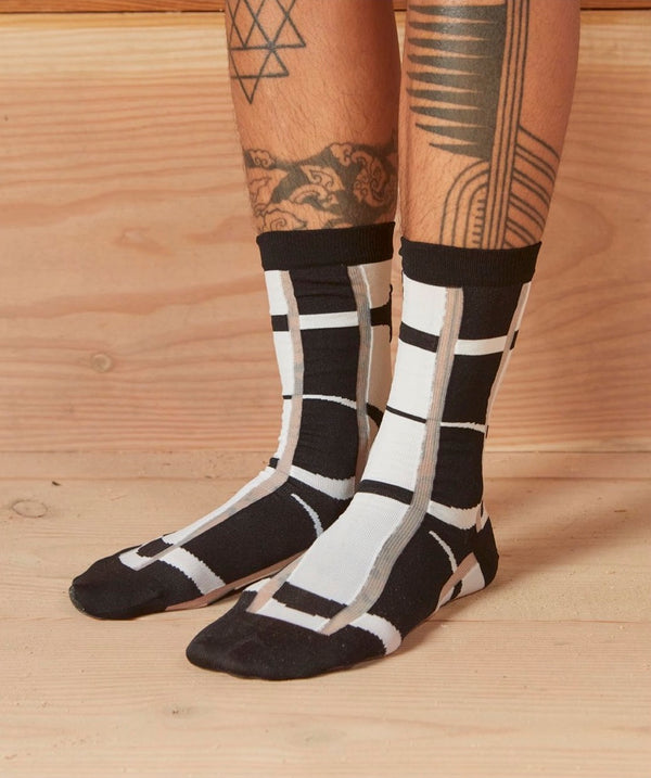 Cut Socks - Black and White