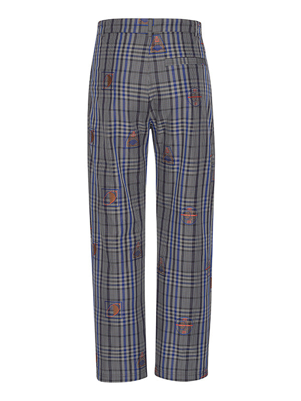 Orion Pants -  Space Checks Navy