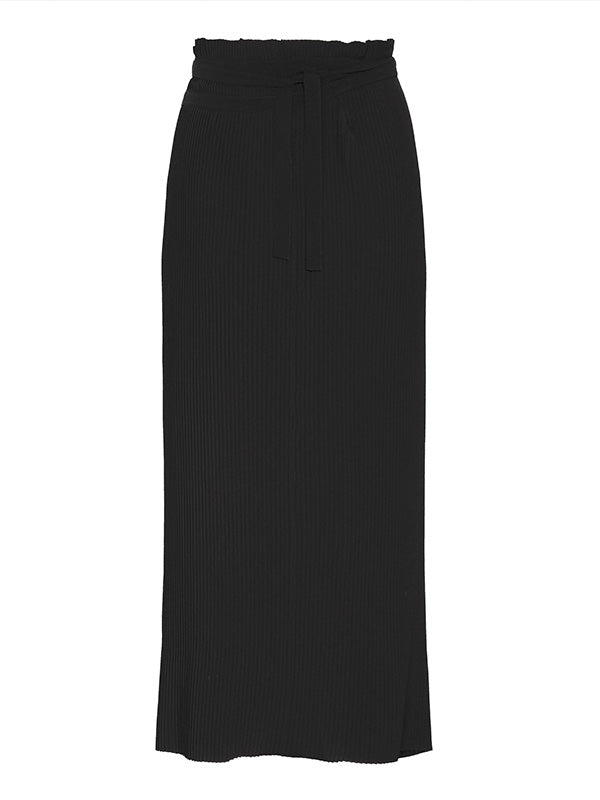 Satellite Plisse Skirt - Black