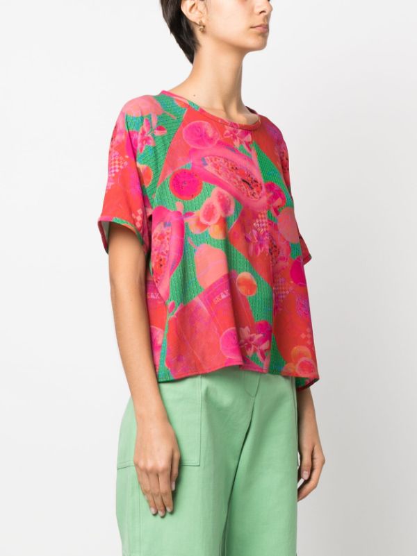 Henrik Vibskov Smooth silk blouse in Pink Green Kitchen Table - 3