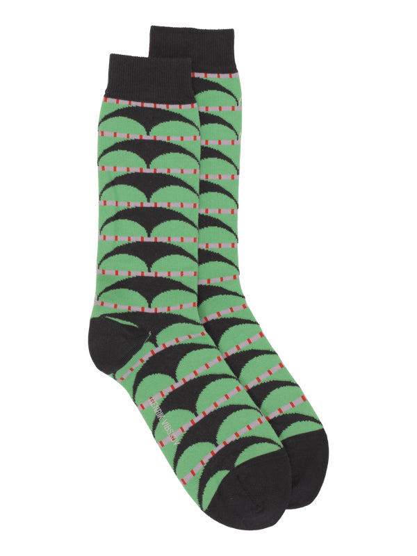 Henrik Vibskov Arch socks for men in black, off-white, green, red, and pink - 1