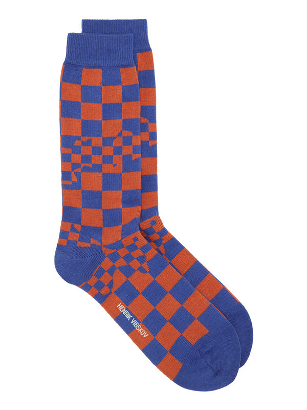 Check Mate Socks Homme -  Red and Blue