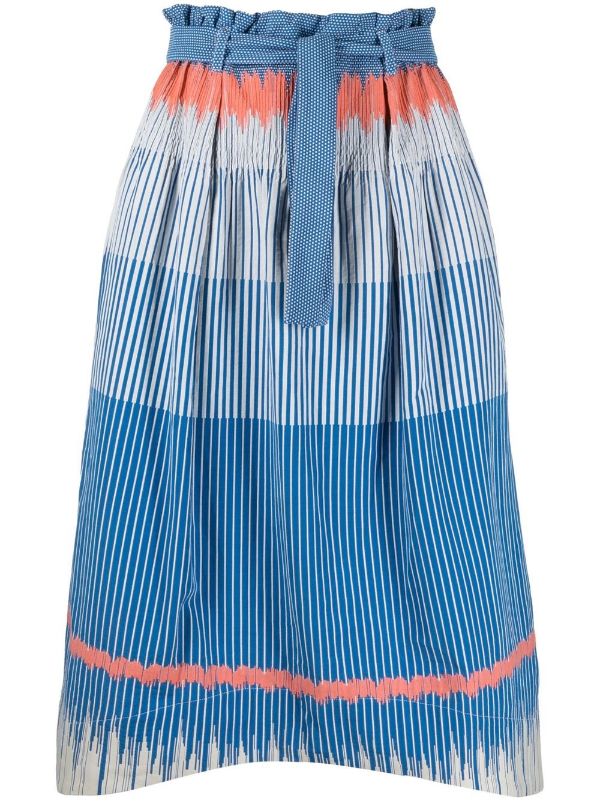 Henrik Vibskov skirt - Exhale Skirt in blue white stripes
