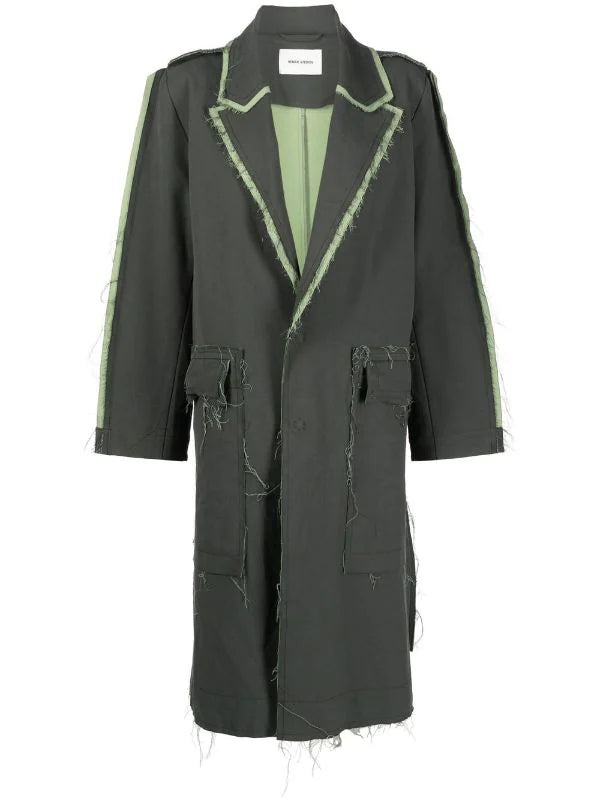 Henrik Vibskov coat - Flat Coat in khaki green
