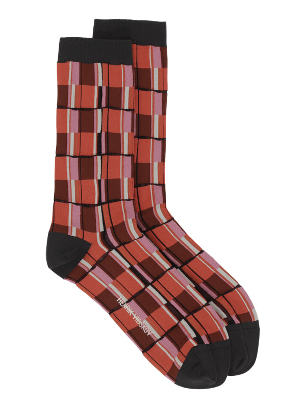Henrik Vibskov - Jelly Bean socks in brown, cream, black, red, and pink - 1
