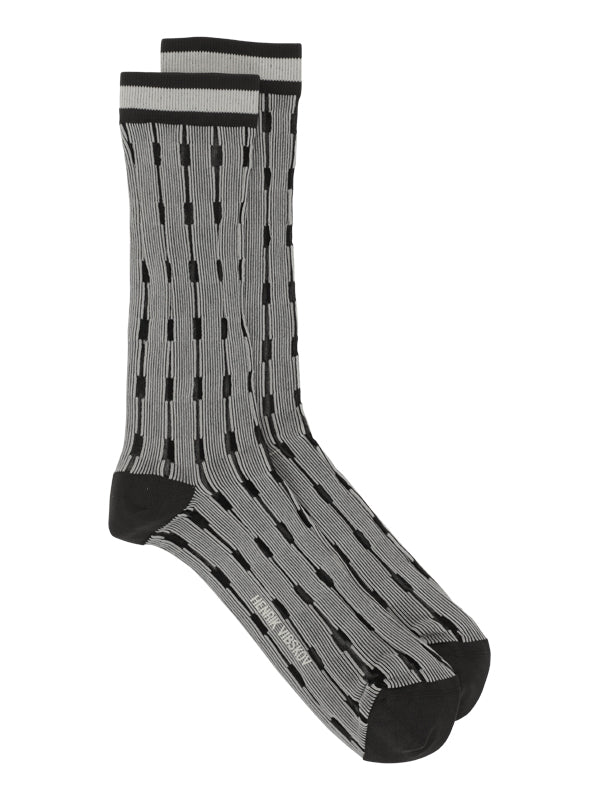Henrik Vibskov socks for women - Paul Erik in black and white - 1