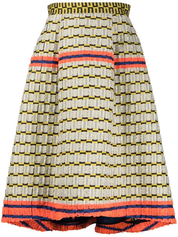 Henrik Vibskov skirt - Pile Skirt in four colour checks