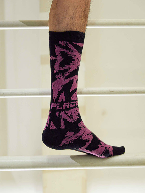 Placeholder Socks Homme -  Purple and Black