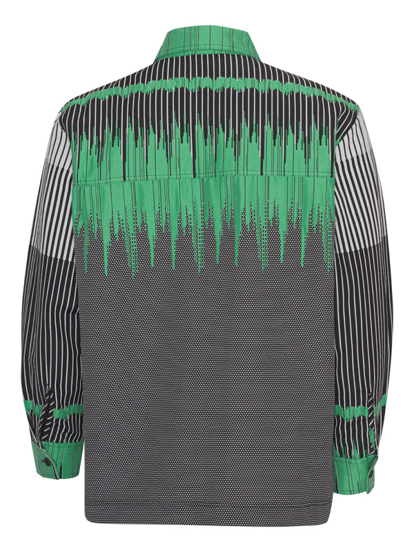 The New Crunch Shirt - Green Black Stripes