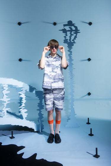 Spyjama Shorts - Black White Ikat-[-Henrik Vibskov-2