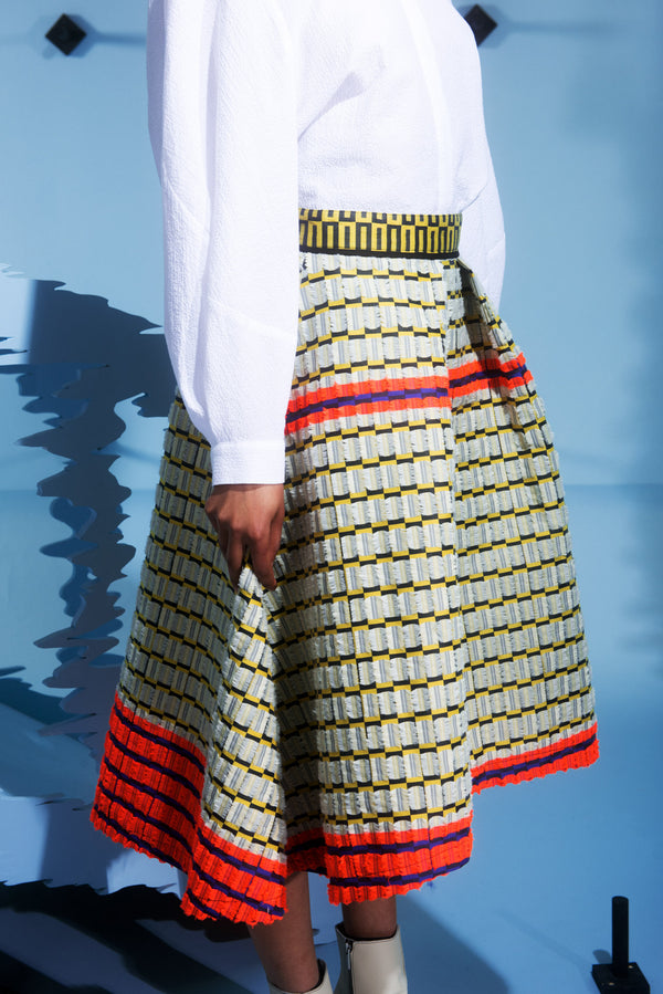 Henrik Vibskov skirt - Pile Skirt in four colour checks