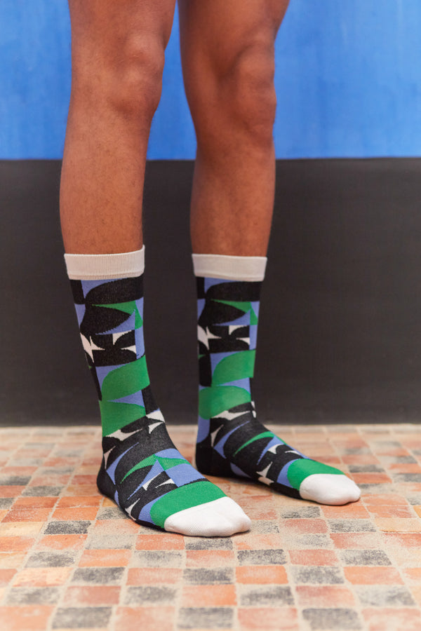 Flux Socks Homme - Spring Green Tiles