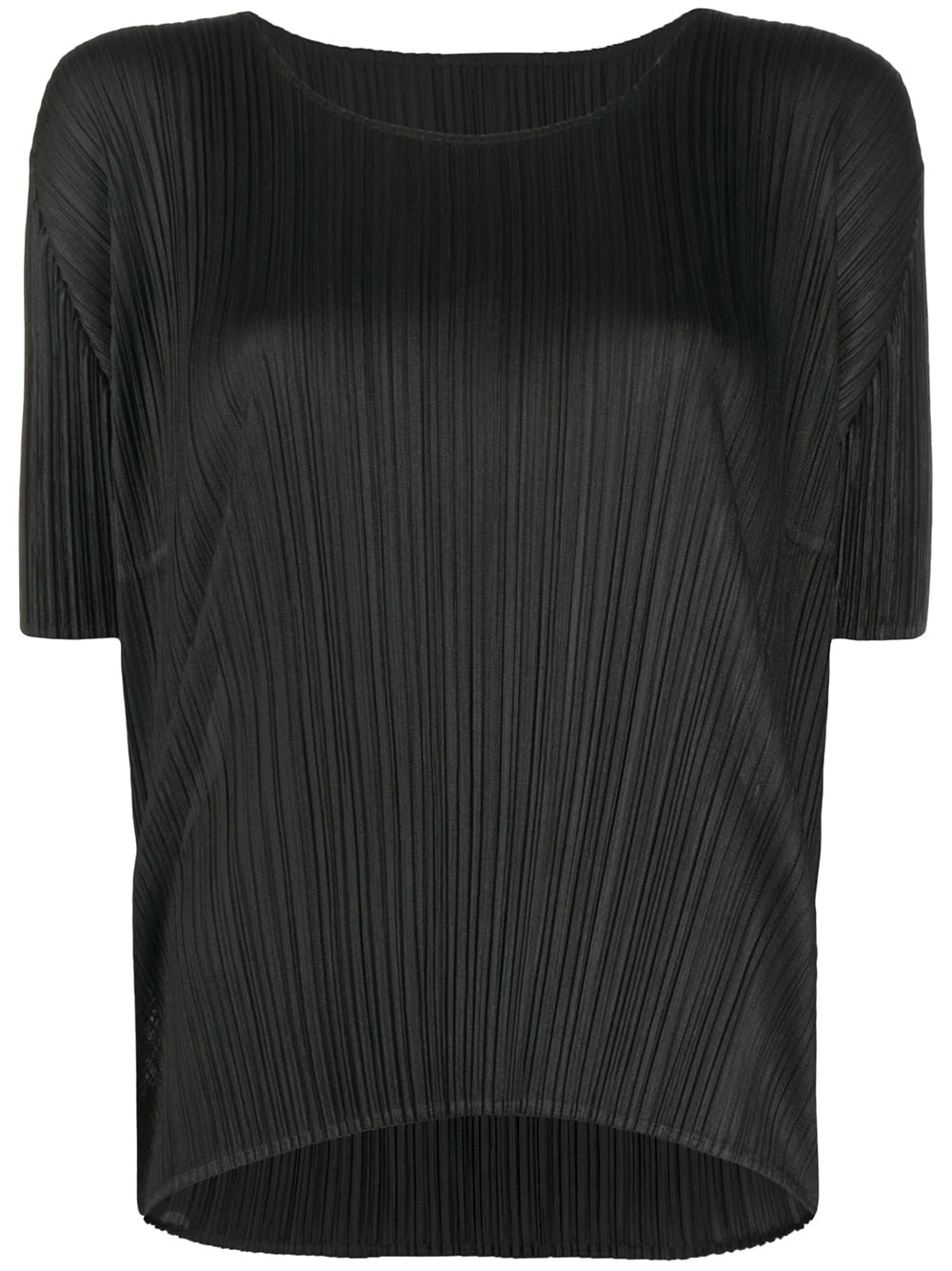 Short Sleeve Top - Black-[-Issey Miyake Pleats Please-1