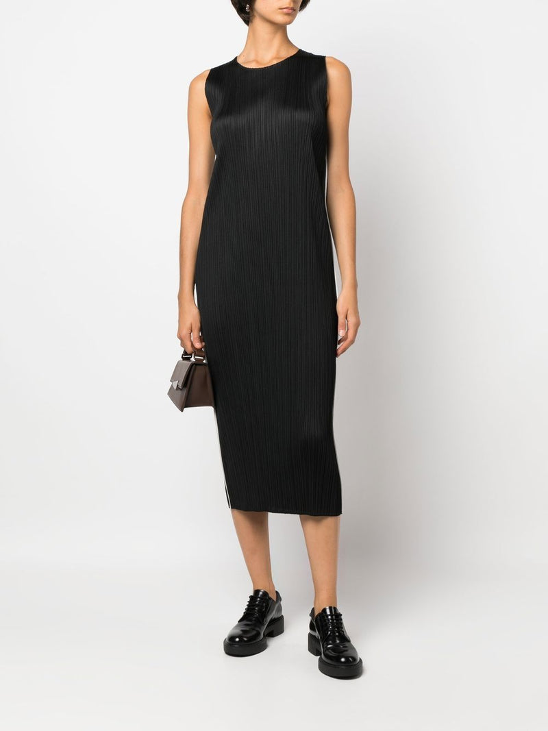 Sway Contrast Stripe Dress - Black
