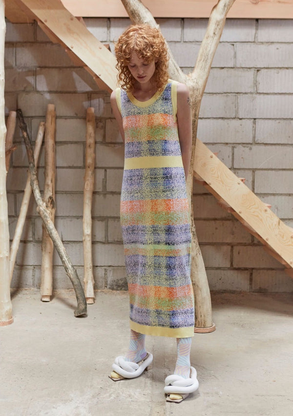 Kaolin Knit Dress - Summer Checks