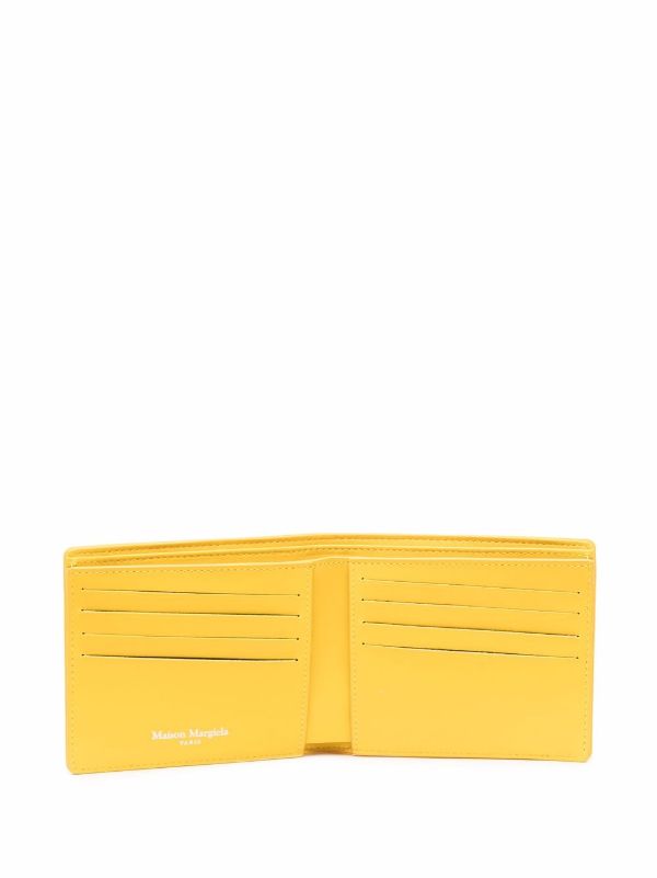 Four-Stitch Logo Bi-Fold Wallet - Yellow